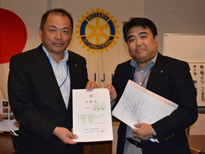 上野公則会員:大分第3グループガバナー補佐委嘱
